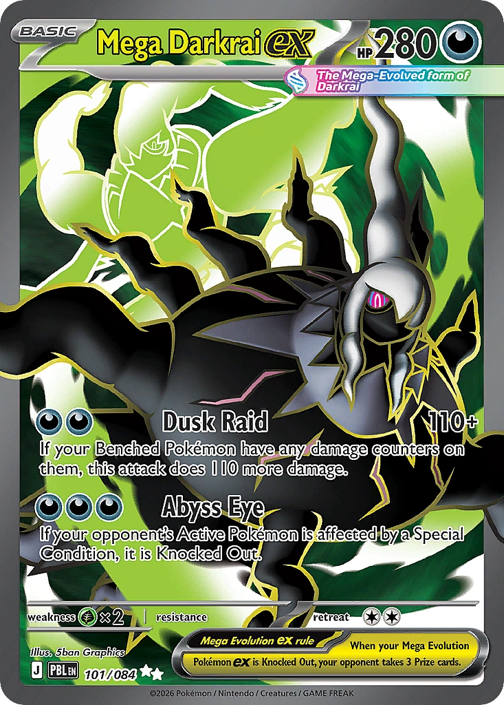 Mega Darkrai ex uit Pitch Black