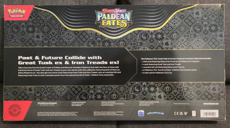 Paldean Fates Great Tusk ex & Iron Treads ex Premium Collection foto 2