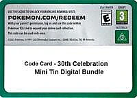 Code Card - 30th Celebration Mini Tin digital bundle