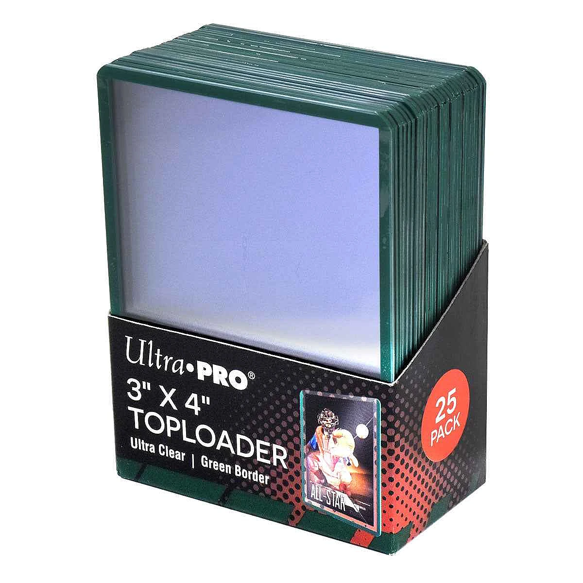 Ultra PRO 3" x 4" Green Border Toploader Sleeves (25ct)