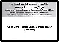 Code Card - Battle Styles 3 Pack Blister [Jolteon]