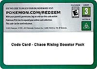 Code Card - Chaos Rising Booster Pack