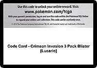 Code Card - Crimson Invasion 3 Pack Blister [Lucario]