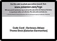 Code Card - Darkness Ablaze Theme Deck [Galarian Darmanitan]