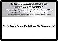 Code Card - Eevee Evolutions Tin [Vaporeon V]