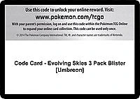 Code Card - Evolving Skies 3 Pack Blister [Umbreon]