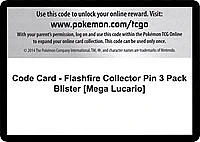 Code Card - Flashfire Collector Pin 3 Pack Blister [Mega Lucario]