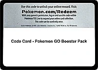 Code Card - Pokemon Go Booster Pack