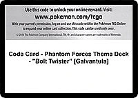 Code Card - Phantom Forces Theme Deck - "Bolt Twister" [Galvantula]