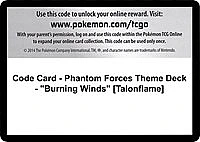 Code Card - Phantom Forces Theme Deck - "Burning Winds" [Talonflame]