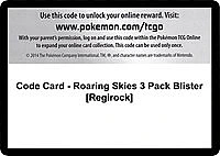 Code Card - Roaring Skies 3 Pack Blister [Regirock]