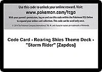 Code Card - Roaring Skies Theme Deck - "Storm Rider" [Zapdos]