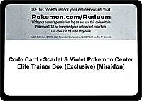Code Card - Scarlet & Violet Pokemon Center Elite Trainer Box (Exclusive) [Miraidon]