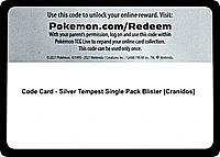 Code Card - Silver Tempest Single Pack Blister [Cranidos]