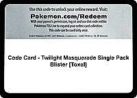 Code Card - Twilight Masquerade Single Pack Blister [Toxel]