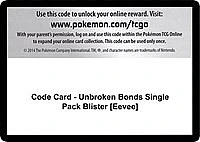 Code Card - Unbroken Bonds Single Pack Blister [Eevee]
