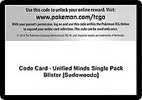 Code Card - Unified Minds Single Pack Blister [Sudowoodo]