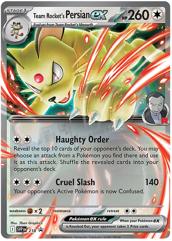 Team Rocket's Persian ex uit Scarlet & Violet Black Star Promos