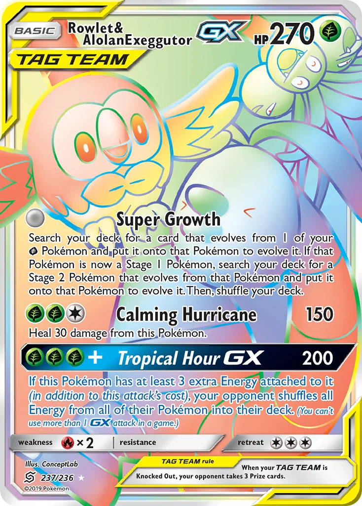 Rowlet & Alolan Exeggutor-GX