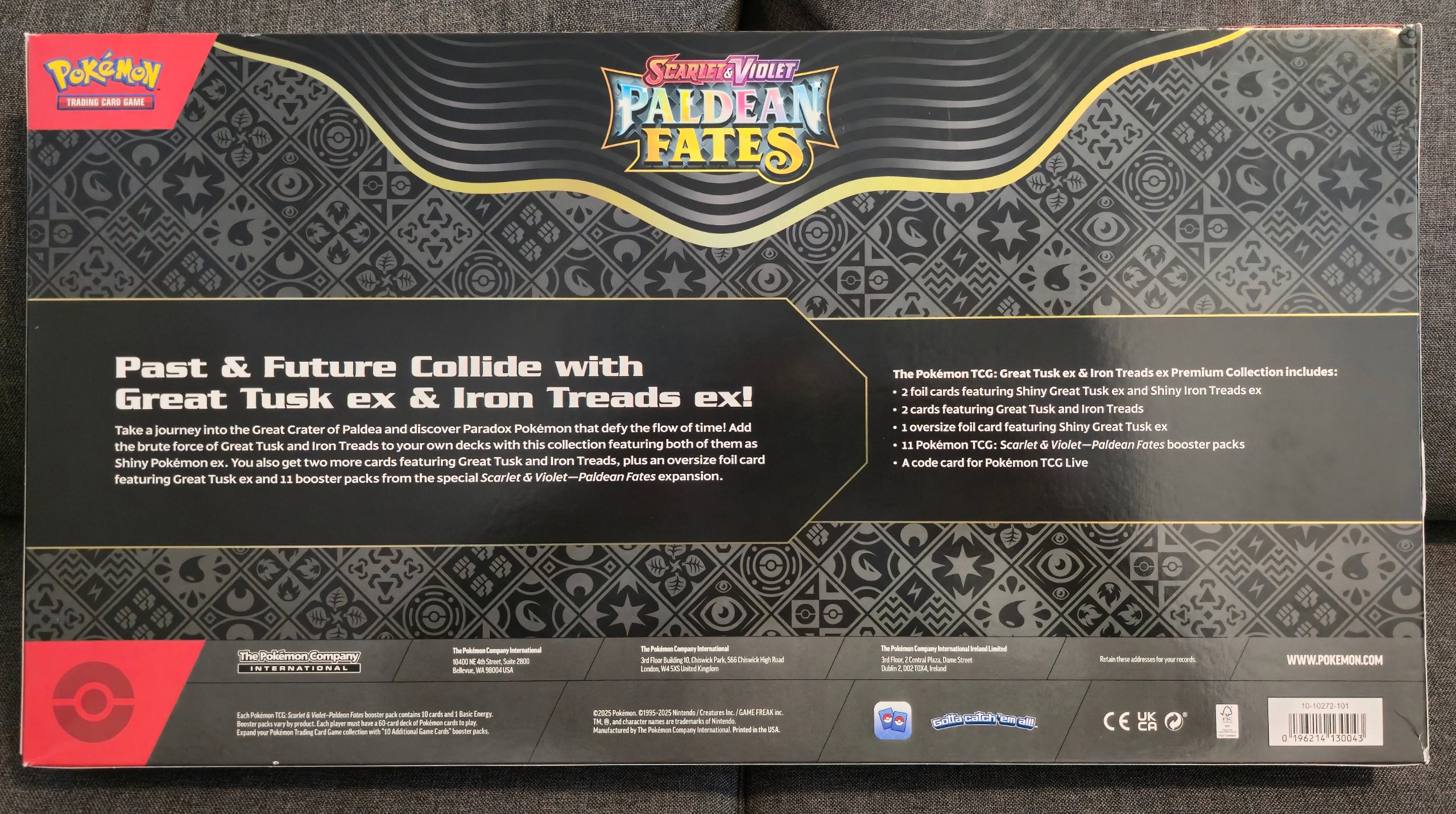 Paldean Fates Great Tusk ex & Iron Treads ex Premium Collection foto 2