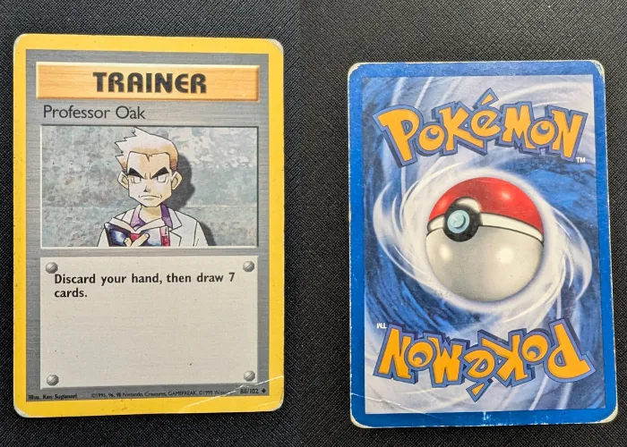 Base Set (Unlimited) bundel - 8 kaarten - Kakuna, Abra, Machop, Prof. Oak e.a. foto 2