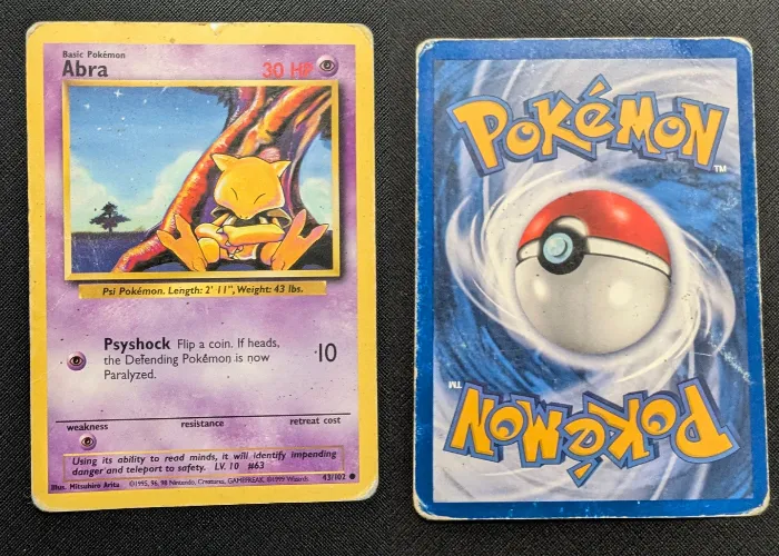 Base Set (Unlimited) bundel - 8 kaarten - Kakuna, Abra, Machop, Prof. Oak e.a.