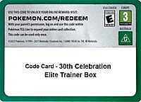 Code Card - 30th Celebration Elite Trainer Box
