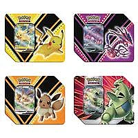 Costco Exclusive 4-Tin Bundle: V Powers Tin [Set of 3] + V Strikers [Tyranitar]