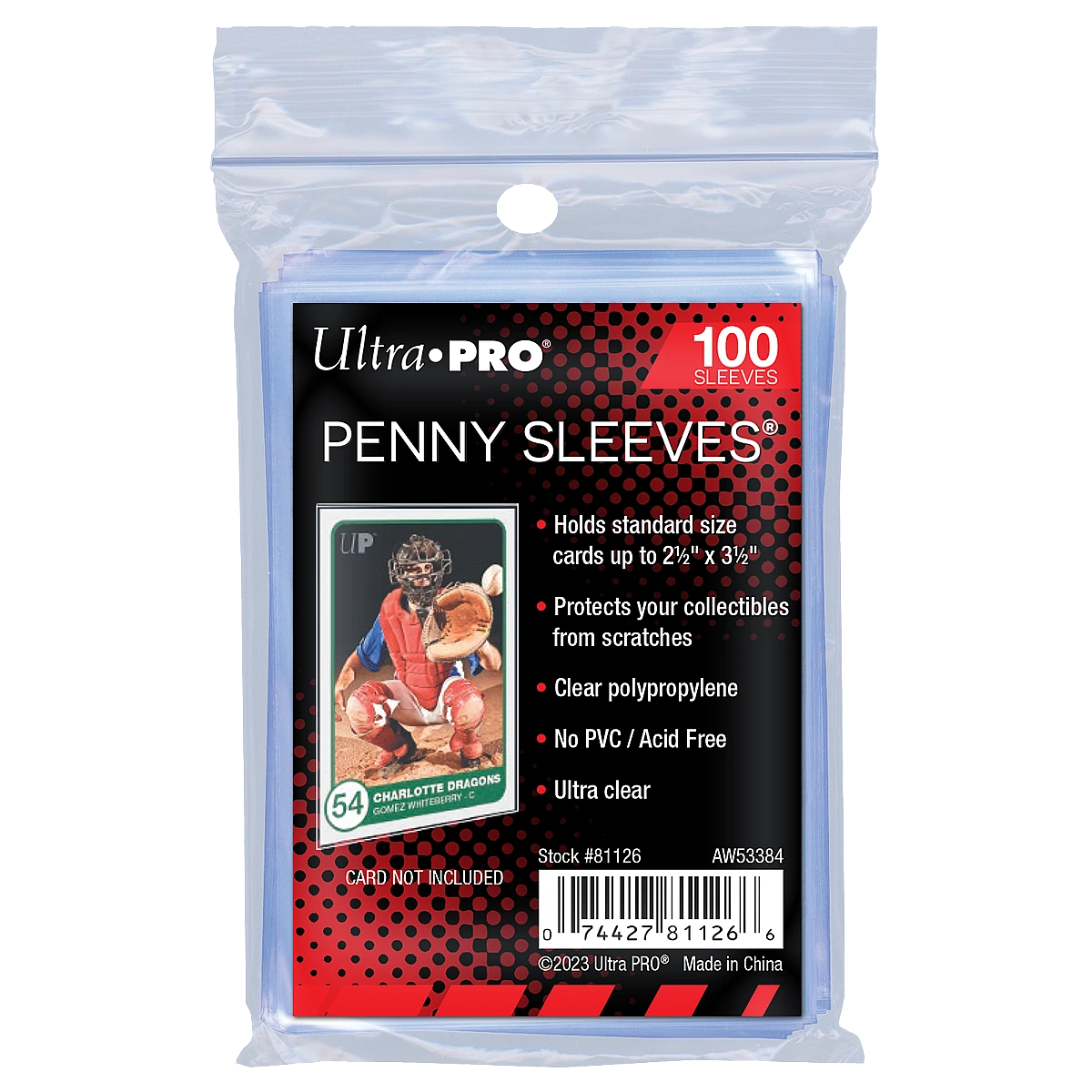 Ultra PRO 100ct Penny Sleeves 2.5" x 3.5" Soft Trading Card Protectors