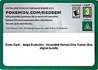 Code Card - Ascended Heroes Elite Trainer Box digital bundle