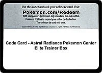 Code Card - Astral Radiance Pokemon Center Elite Trainer Box