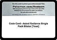 Code Card - Astral Radiance Single Pack Blister [Toxel]
