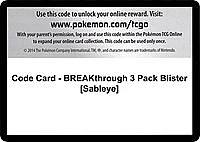 Code Card - BREAKthrough 3 Pack Blister [Sableye]