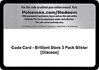 Code Card - Brilliant Stars 3 Pack Blister [Glaceon]