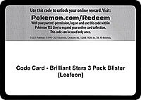 Code Card - Brilliant Stars 3 Pack Blister [Leafeon]