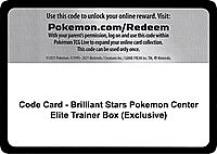 Code Card - Brilliant Stars Pokemon Center Elite Trainer Box (Exclusive)