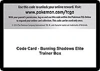 Code Card - Burning Shadows Elite Trainer Box