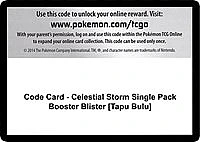 Code Card - Celestial Storm Single Pack Booster Blister [Tapu Bulu]