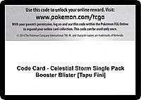 Code Card - Celestial Storm Single Pack Booster Blister [Tapu Fini]