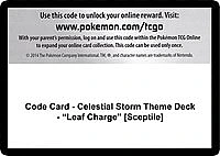 Code Card - Celestial Storm Theme Deck - "Leaf Charge" [Sceptile]
