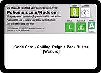Code Card - Chilling Reign 1 Pack Blister [Wailord]