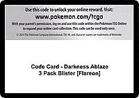 Code Card - Darkness Ablaze 3 Pack Blister [Flareon]