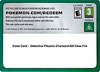 Code Card - Detective Pikachu Charizard GX Case File