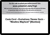Code Card - Evolutions Theme Deck - "Mewtwo Mayhem" [Mewtwo]
