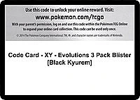 Code Card - XY - Evolutions 3 Pack Blister [Black Kyurem]