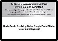 Code Card - Evolving Skies Single Pack Blister [Galarian Slowpoke]