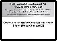 Code Card - Flashfire Collector Pin 3 Pack Blister [Mega Charizard X]