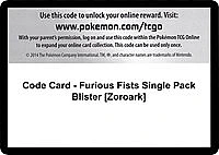 Code Card - Furious Fists Single Pack Blister [Zoroark]