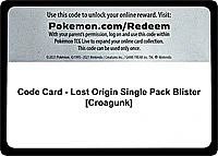 Code Card - Lost Origin Single Pack Blister [Croagunk]