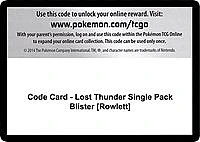 Code Card - Lost Thunder Single Pack Blister [Rowlett]